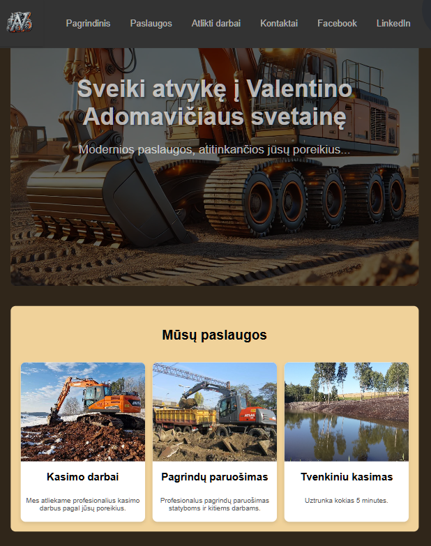Excavation Services Website design